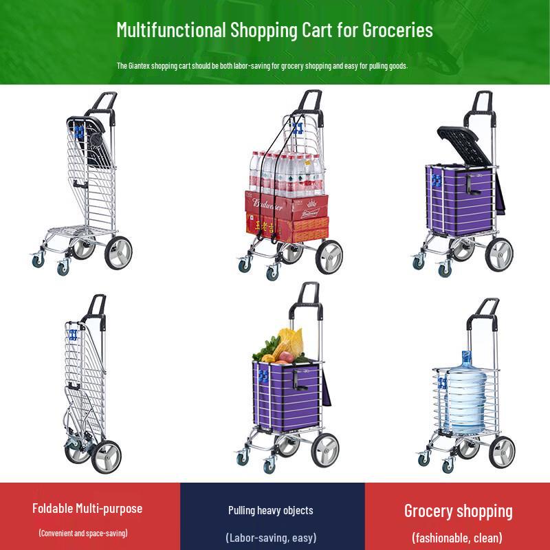 Heavy-Duty Foldable Shopping Cart