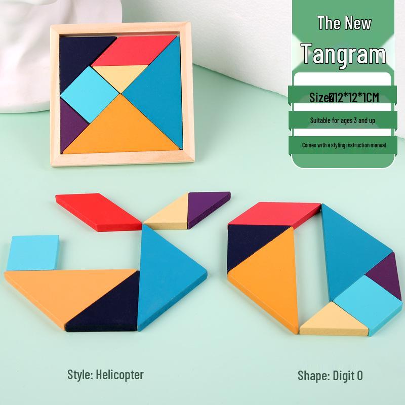 Magnetic Tangram Puzzle for Early Education and Intellectual Development in Children