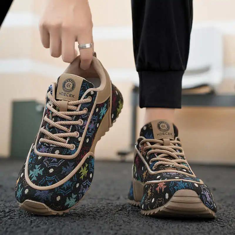 Fashion Round Tip Khaki Casual Shoes Man Brand Vulcanize Luxurious Sneakers White Tennis Men Sports Flatas Entertainment Casuals