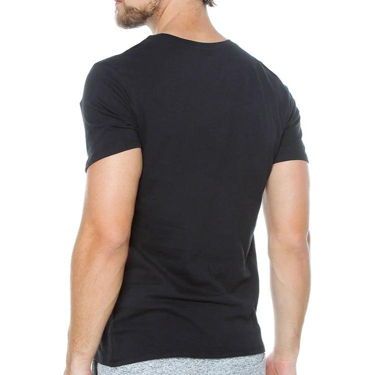 Nike Bawełniany T-shirt z okrągłym dekoltem i nadrukiem literowym, z krótkim rękawem, męski, topy, czarny BQ5095-018