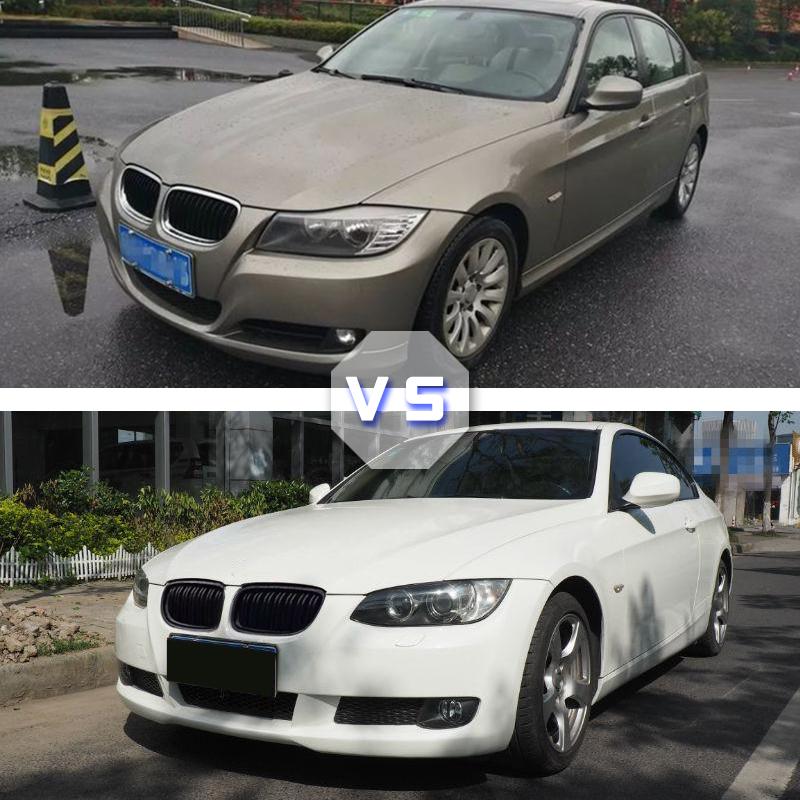 1 Pair Gloss/Matte Black M-Color Kidney Front Grille Auto Racing Grille for BMW E90 E91 LCI 325i 328i 335i 2009 2010 2011
