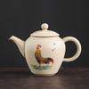 200ml Chinese Antique Pottery Ceramic Teapots Hand Painted Cock Tea Pot Household Kettle Travel Portable Tea Set Accessories