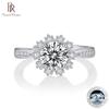 S925 Set With 1ct Moissanite Silver Ice Women's Theme Ring Can Open Adjustable Fashion Accessories
