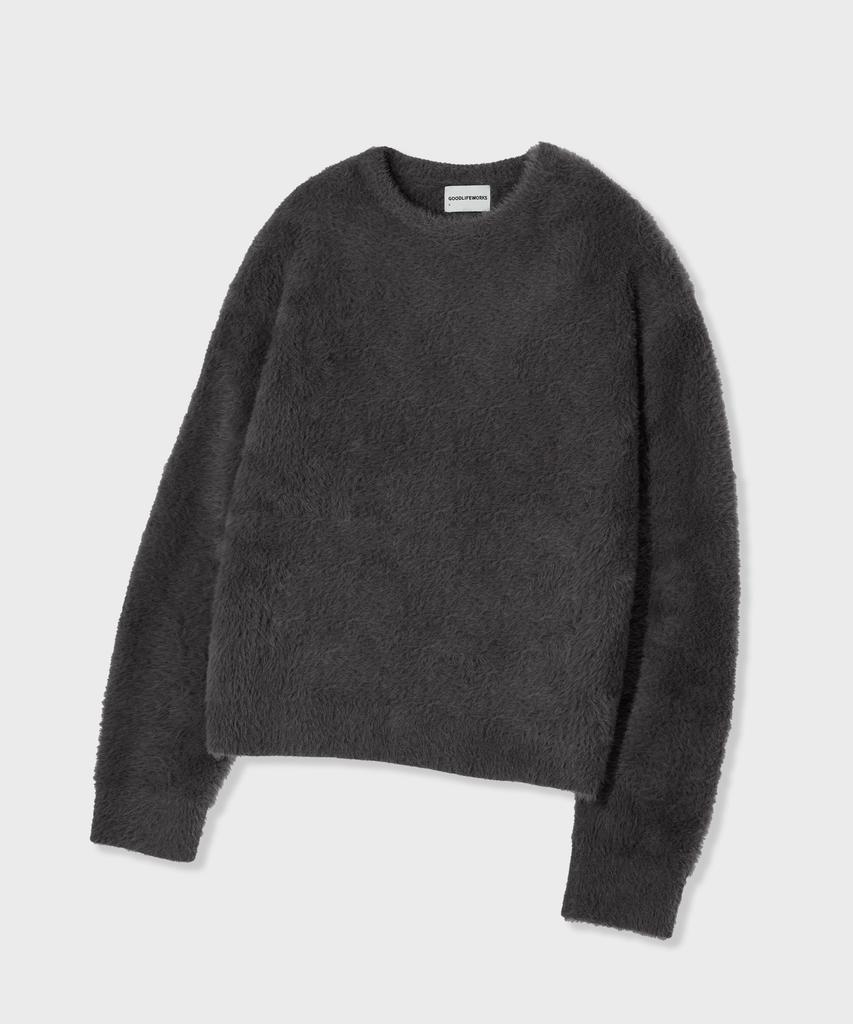 GLW Hairy Crop Knit Charcoal