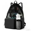 Lightweight Portable Mesh Drawstring Bag: Durable, Large-Capacity for Sports, Travel, and Fitness.