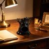 Creepy Tree Statue 3D Printed Spooky Candle Holder, Stump Figurine Dark Fantasy Room Accessories for Halloween Decoration, Desktop Storage Ornament