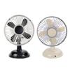 Summer Oscillating Small Fan Retro 2-Speed USB/AA Battery Powered Desk Fan 5.7inch Table Fan for Work Office Dormitory