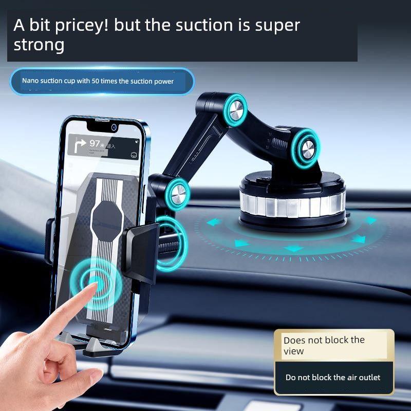 Car Mount with Large Suction Cup for Dashboard, Suitable for Small Trucks, Navigation Fixed Support Bracket, 2024 New Model