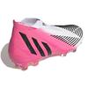 Adidas Predator Edge LZ+ FG Rosa Solar Tênis Masculinos Preto Core Branco Nuvem GX3904