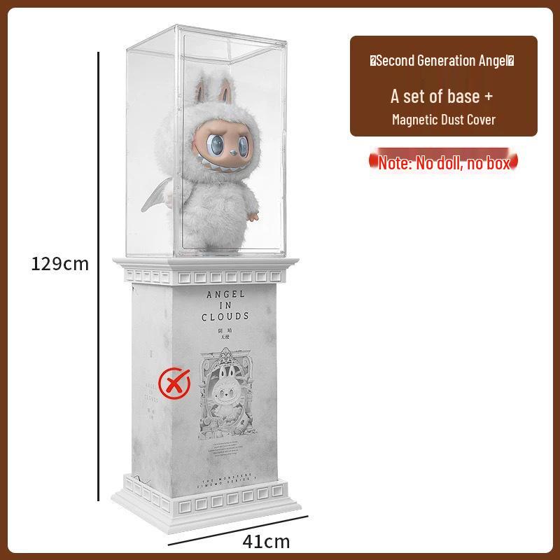 LABUBU ZIMOMO Archangel Acrylic Display Box with Magnetic Door