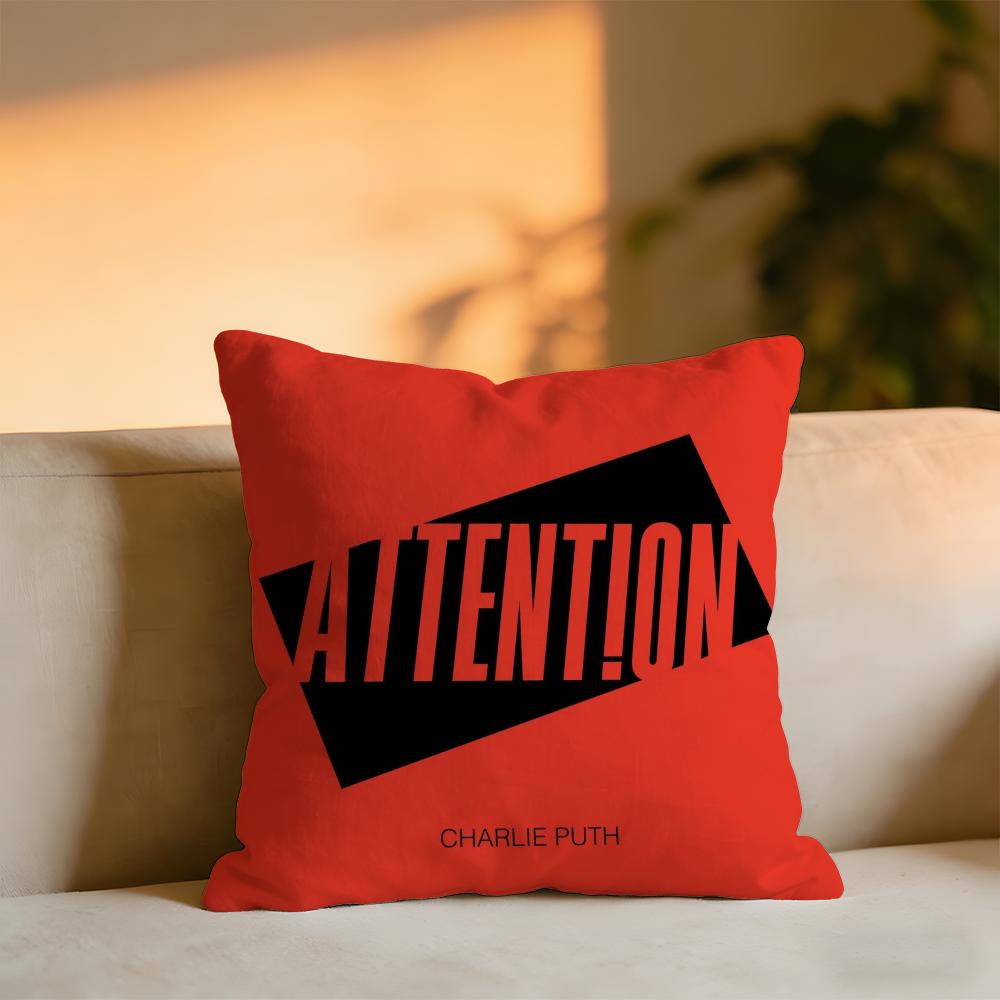 Charlie Puth Album Cushion Cover Cozy Velvet Throw PillowSoft Warm Cushion For Sofa  Bed