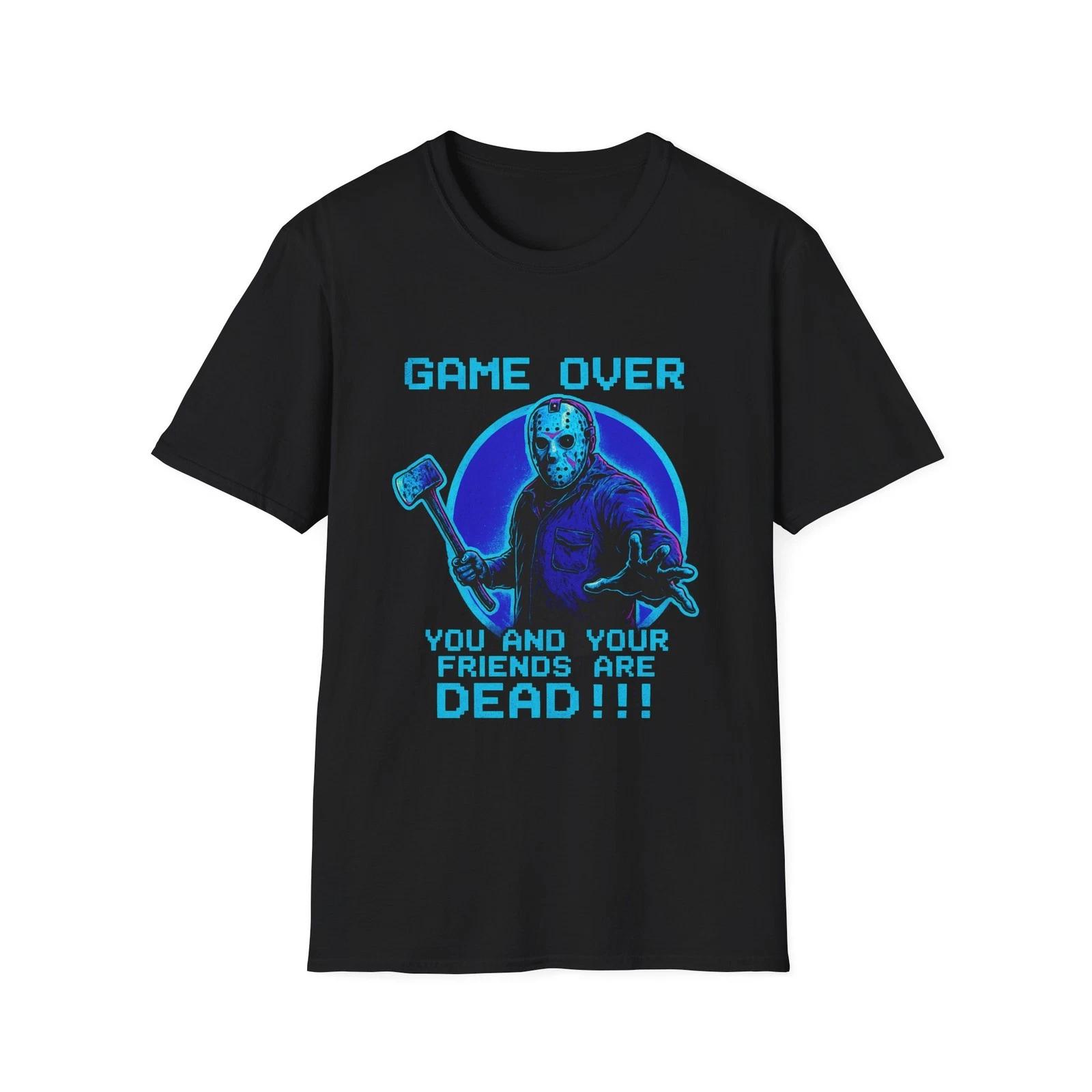 Retro Horror T-Shirt, Jason Voorhees NES Game Tee, Friday the 13th Shirt, M