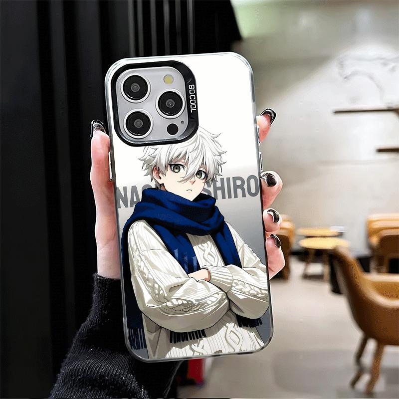 Blaue L-Lock Nagi Seishiro Stoßfeste Handyhülle für iPhone 17 Air 16 16E 15 Pro Max 14 Plus 13 Mini 12 Rückseite Anti-Fall Fund