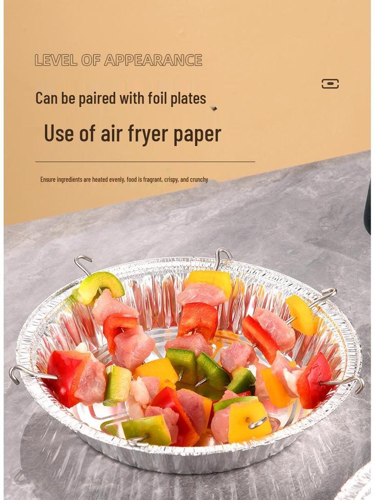 Vertikaler Spießständer aus Edelstahl 304 für Heißluftfritteuse, Ofenbräter & BBQ