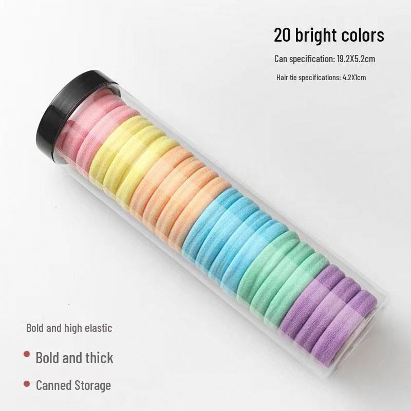 Dopamine Color Hair Ties for Kids: High Elasticity, Gentle On Hair, Canned for Convenience