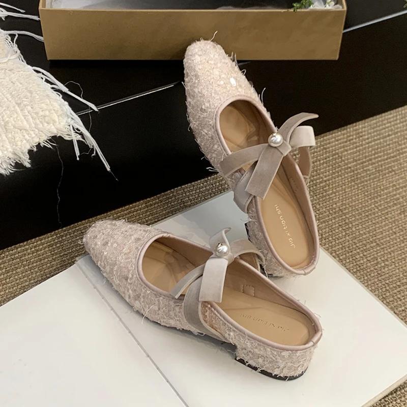 2025 Summer Cover Toe Women Muels Slippers Shoes Fashion Shallow Butterfly-knot Street Style Thick Heel Slides Shoes