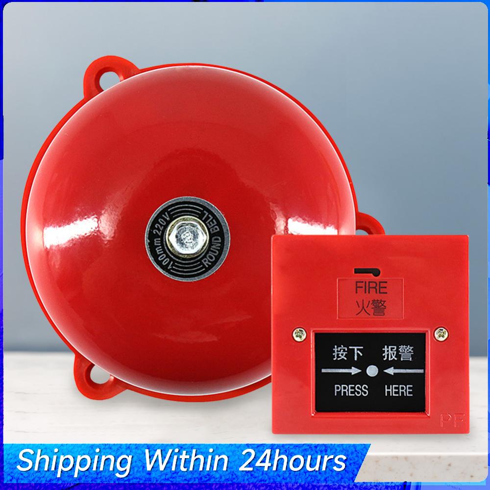 4 Inch Manual Call Point Fire Alarm 100db Pull Station Schools Fire Alarm Metal Fire Control Internal Strike Type Electric Bell China Mainland