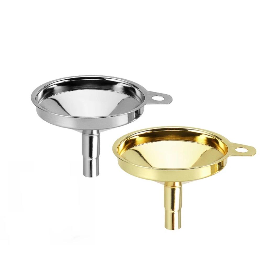 Gold/silver Oil Funnel Mirror Polishing Wine Funnel Mini Kitchen Funnels  Canning