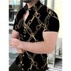 Men's Geometry Pattern 3D Print Shirt Button Up Shirt Casual Shirt Summer Shirt Short Sleeve Daily Vacation Clothing