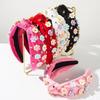 Gifts Baroque Diamond Flower Headband Wide Floral Accessories Sweet Headbands Candy-colored Women's Hair Accessories