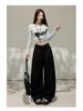 2026 Spring Women's High-Waisted Slimming Cargo Trousers - Loose Wide-Leg Style