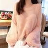 Fashion Knitted Pullover Loose Women Sweater Elegant Casual Simple Lantern Long Sleeve Tops Sweet Hollow Out Sweaters Autumn Woman Clothes