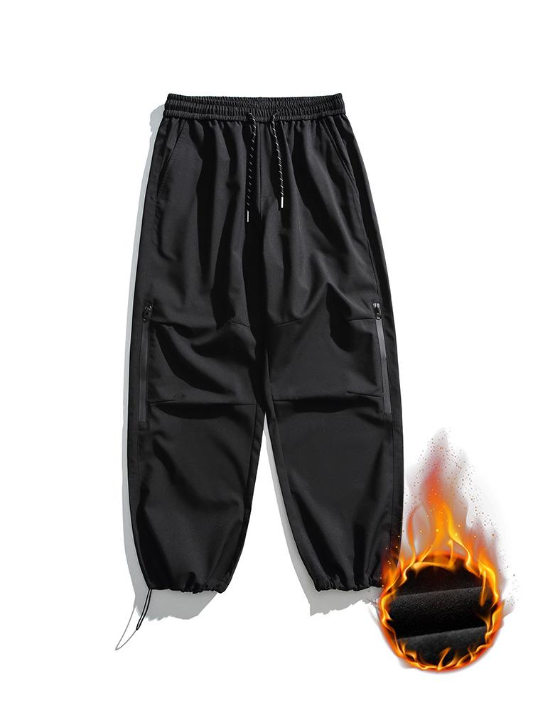 Herren Herbst/Winter Samt Freizeithose: Trendige Bergserie, Outdoor Warm, Drei-Beweis-Sturm-Overall.