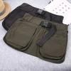 Canvas Half-length Apron Multi-functional Multi-pocket Zipper Waist Bag Versatile Gardening Work Clothes Tool Apron