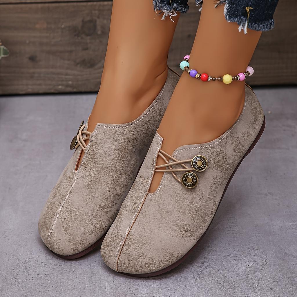 Women'S Flat Round Toe Shoes for All Seasons Soft Bottom Non-Slip