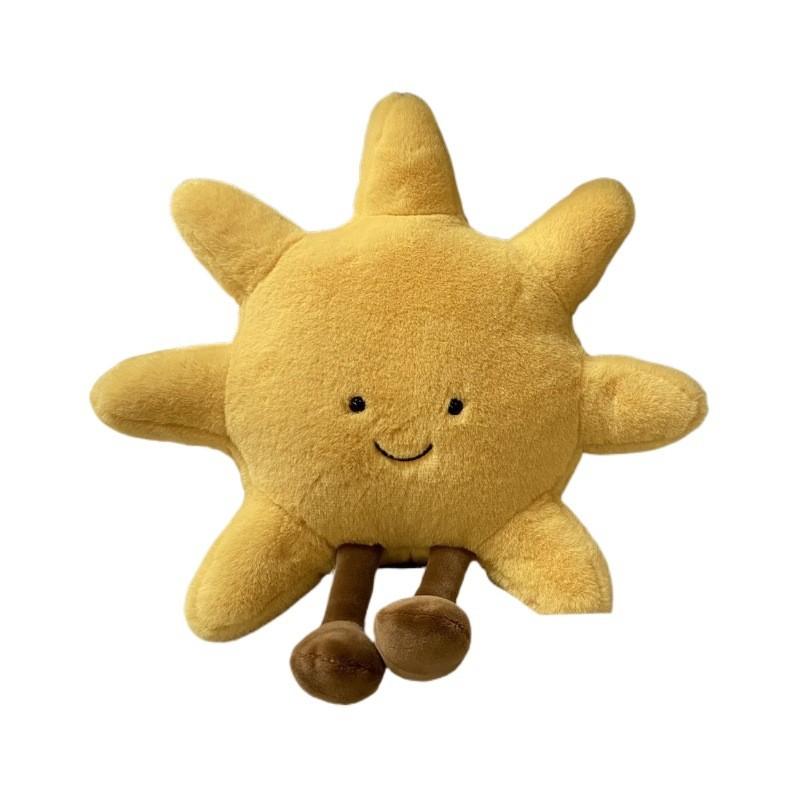 Smiling Face Sun Moon Plush Toy Stuffed Doll Home Decoration Cute Gift Kids