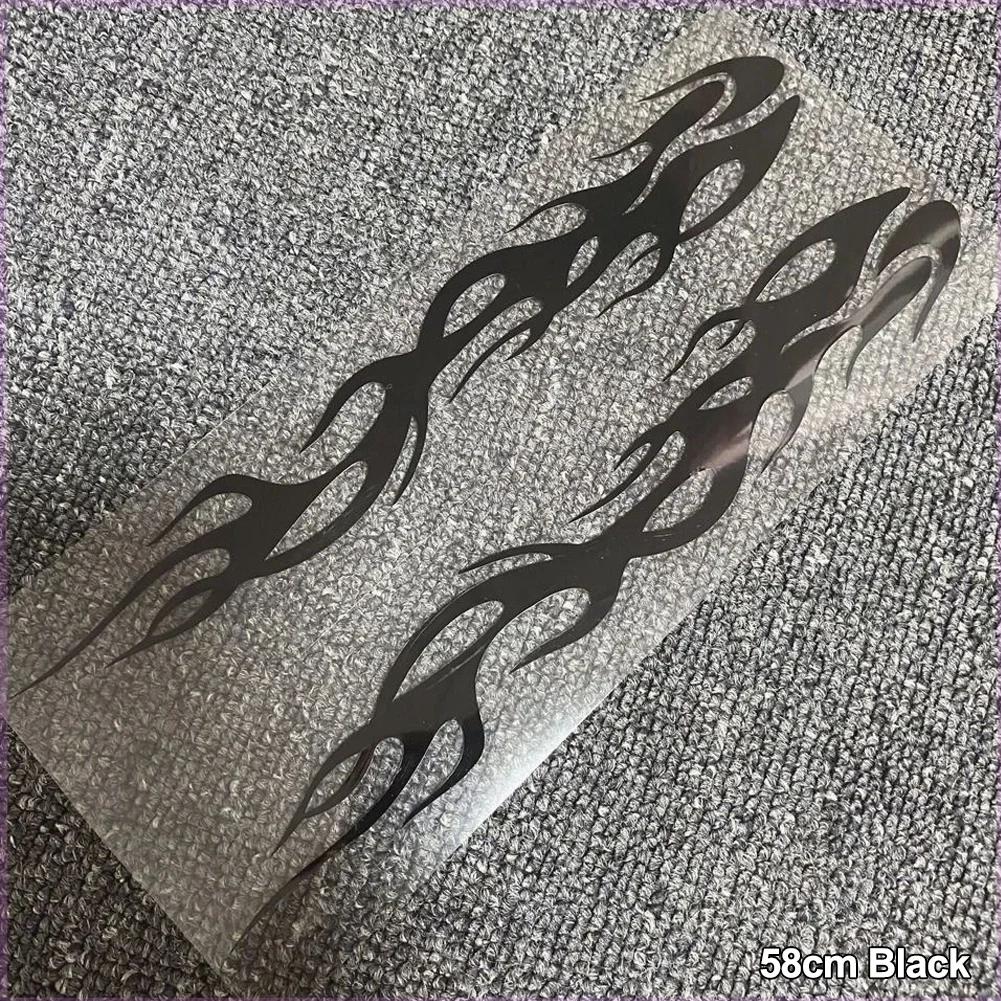 2Pcs Interesting Waterproof Flame Shape Waterproof Decals Reflective Flame Stickers Car Sticker Decals Motorcycle Accessories