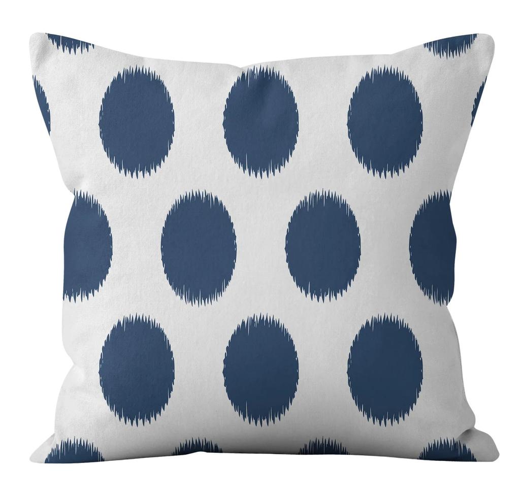 Simple Blue Printed Pillowcase Car Ornaments Office Living Room Home Pillowcase