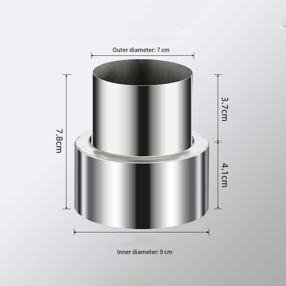 Schornsteinrohr-Reduzierstück Edelstahl Ofenrohr-Komponente zur Durchmesserreduzierung von 120 mm auf 50 mm in Lüftungssystemen