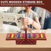 Expandable Sewing Thread Box Wood Vintage Bobbins Empty Sewing Reel Basket with Handle Needle Thread Storage Case DIY Tools