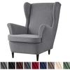 Jacquard Wing Chair Cover Stretch High Sloping Armchair Covers Nordic Elastic Single Sofa Slipcovers With Seat Cushion Covers