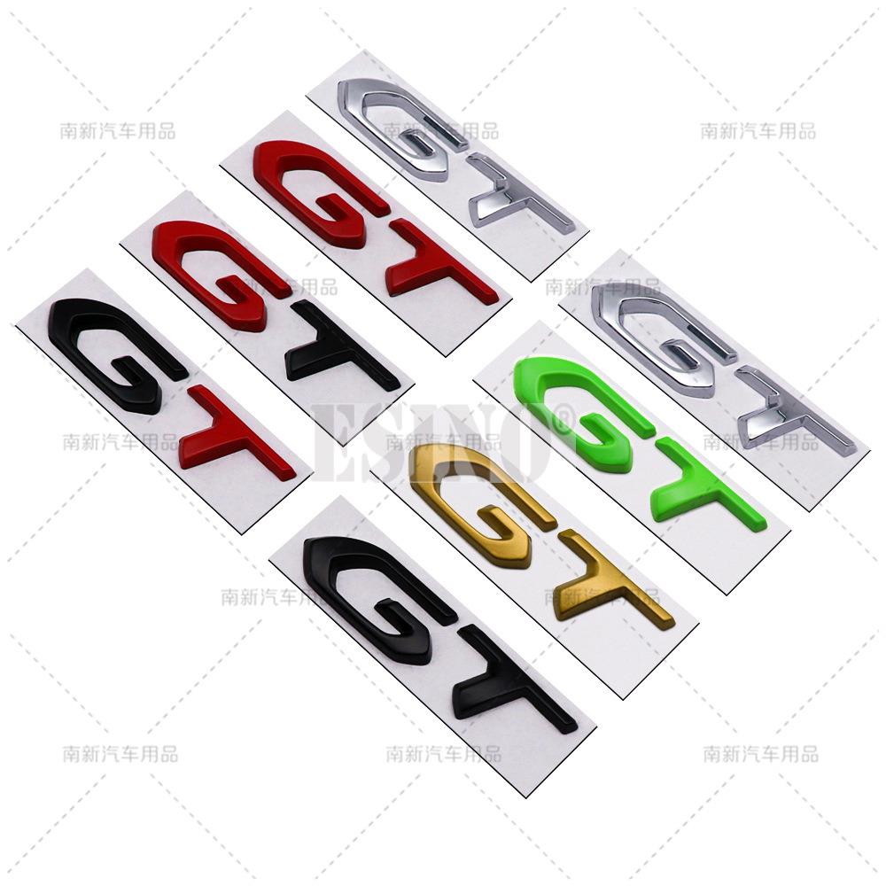 Car Styling GT 3D Metal Chrome Zinc Alloy Emblem Car Badge Body Fender Adhesive Emblem for Peugeot GT RCZ 308 508 3008 5008