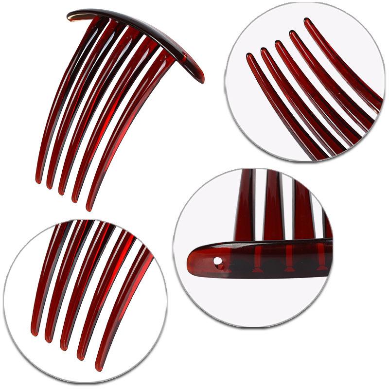 Hair CombHair AccessoryAccessory Material Plastic CombBlack Coffee Five-toothed Hair Comb
