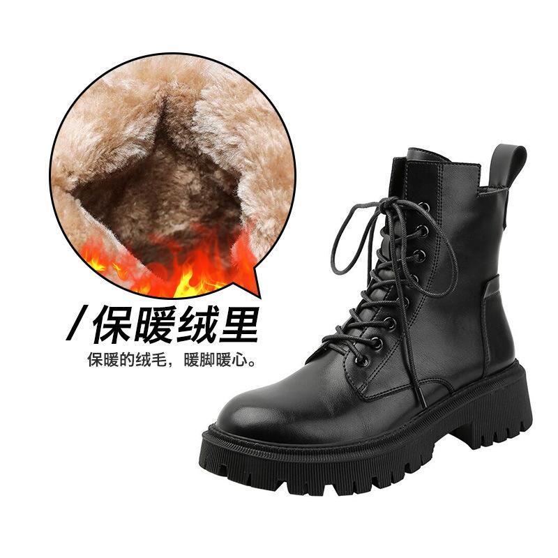 

~ Ботинки Мартин женские новые зимние ветрозащитные полусапожки женские на толстой подошве универсальные ботинки-локомотивы 40