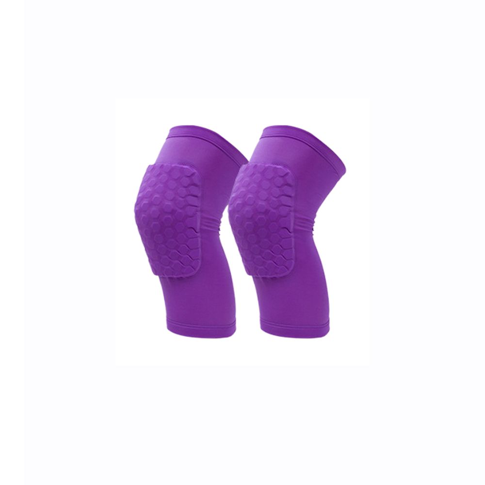 

Short Design Polyester Unisex Knee Pad Fitness Gear Compression Leg Sleeve Honeycomb Brace Kneepad XL фиолетовый