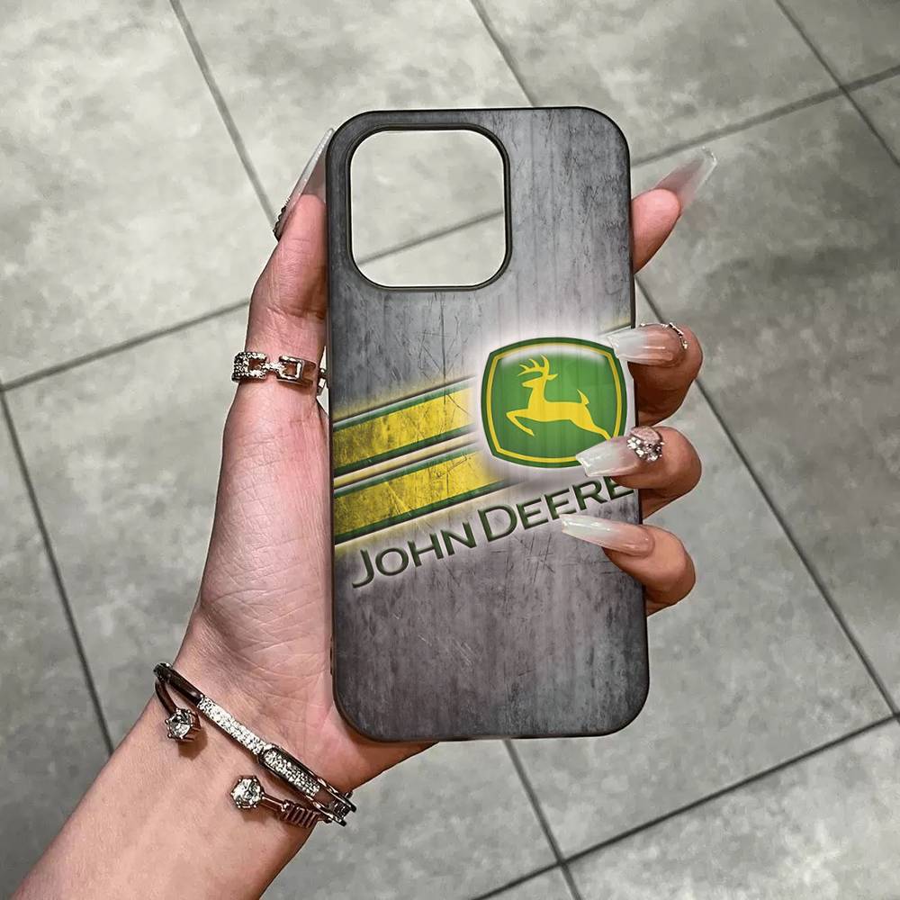 Green J-John Truck D-Deeres For IPhone 16 15 11 12 13 14 17 Pro Max PLUS Pro Soft Corrugated Silicone Back Phone Case