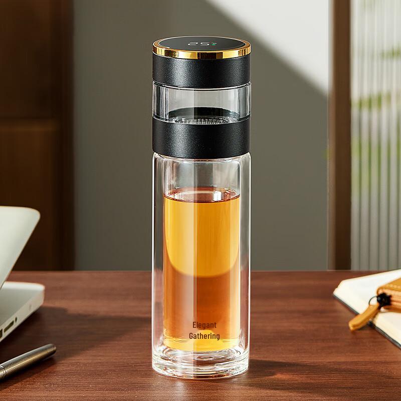 Yaji Double-Wall Glass Tea Infuser Bottle
