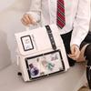 Japanese Y2K Kawaii Transparent Itabag Backpack Large Capacity PU Leather School Bag for Women Girls JK Fashion Daily Use