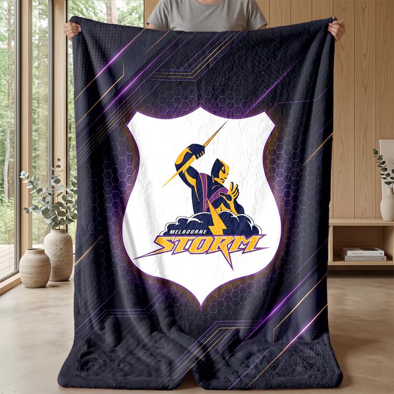 Coperta in Flanella Pile Melbourne Storm Coperta Calda e Accogliente per Divano Letto Viaggio Uso in Tutte le Stagioni
