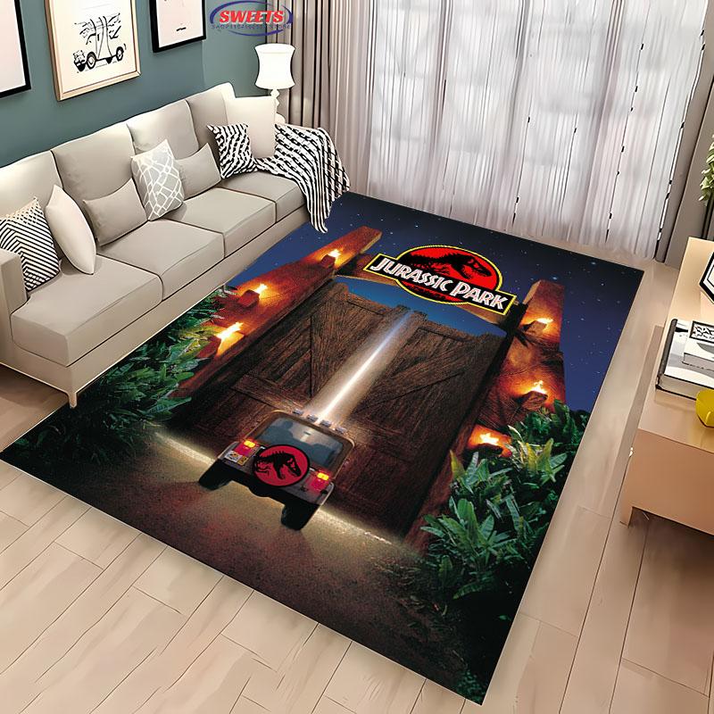 Klasický film Dinosauří P-Park Velký koberec pro domov Obývací pokoj Dětská ložnice Pohovka Rohožka Kuchyňská podlahová rohož Protiskluzová Dekorace