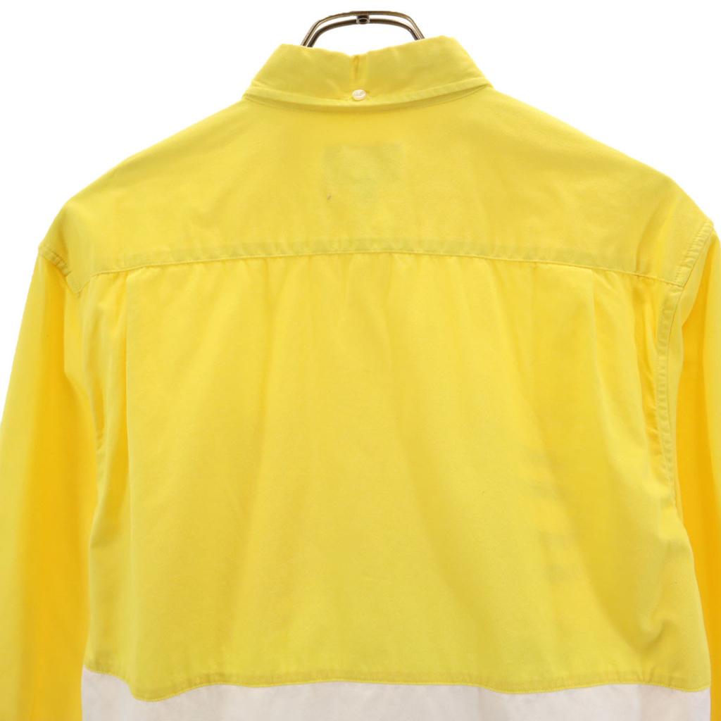 Supreme 14SS Long Sleeve Two-tone Color Cotton Shirt S Yellow Men's Used