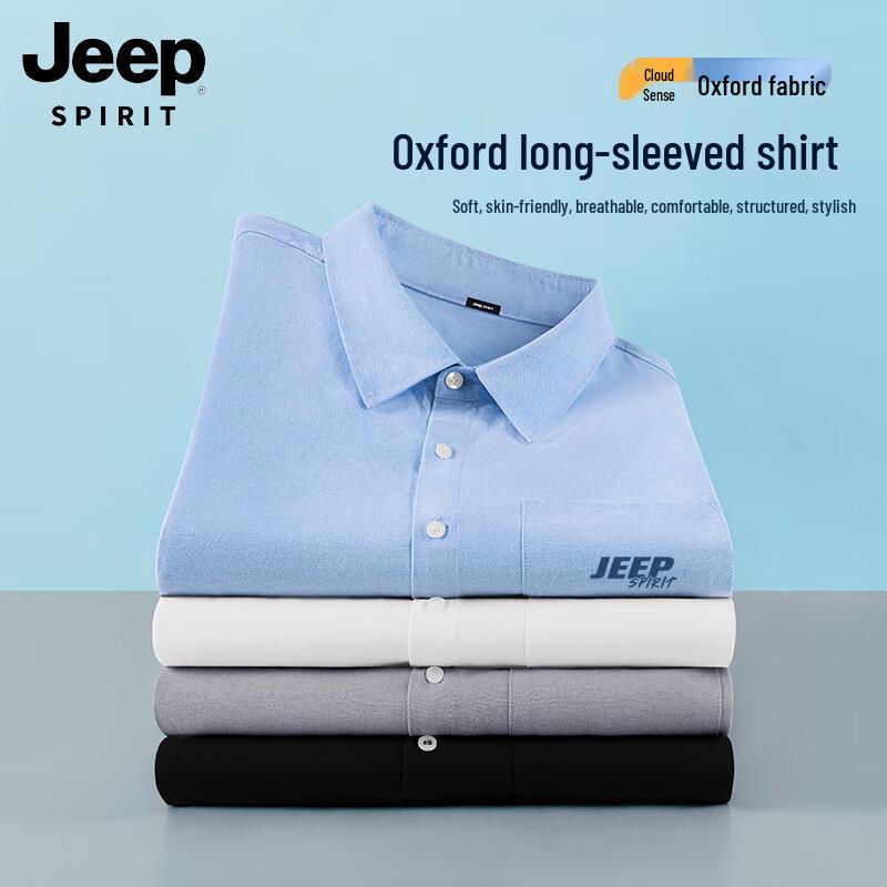 JEEP SPIRIT Men s Oxford Long Sleeve Shirt 3XL