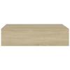 VidaXL Wall Shelf with Drawer Floating Cabinet Hanging Shelf Wall Mount Living Room Home Oak 330247