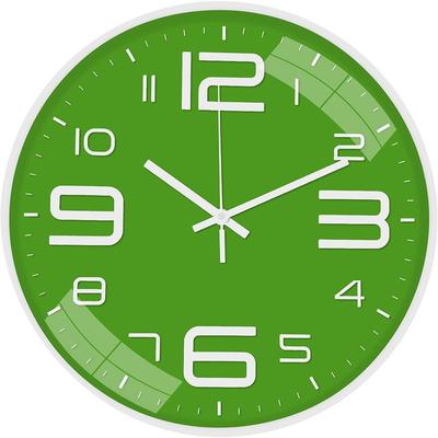 Wall Clock 12" Silent Quartz Decorative Latest Wall Clock Non-Ticking Classic Clock Battery Operated Round Easy To Read For Room/Home/
