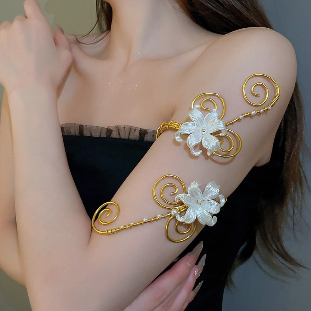 Blumen Open-Arm-Armreif Vintage Armring Vintage Armband Mädchen