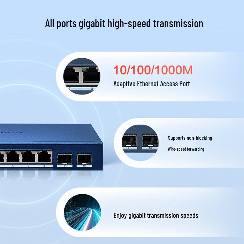 Hikvision DS-3E1510-E 10-Port Cloud Managed Gigabit Switch CN plug (adapter included)